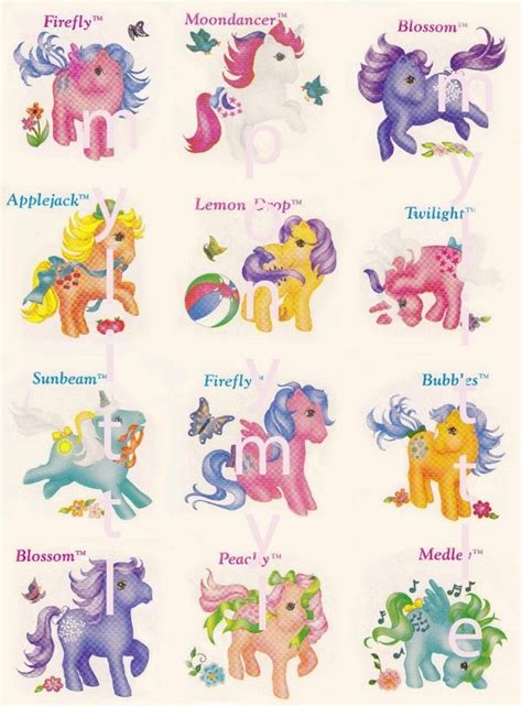 my little pony 1983|original my little ponies names.